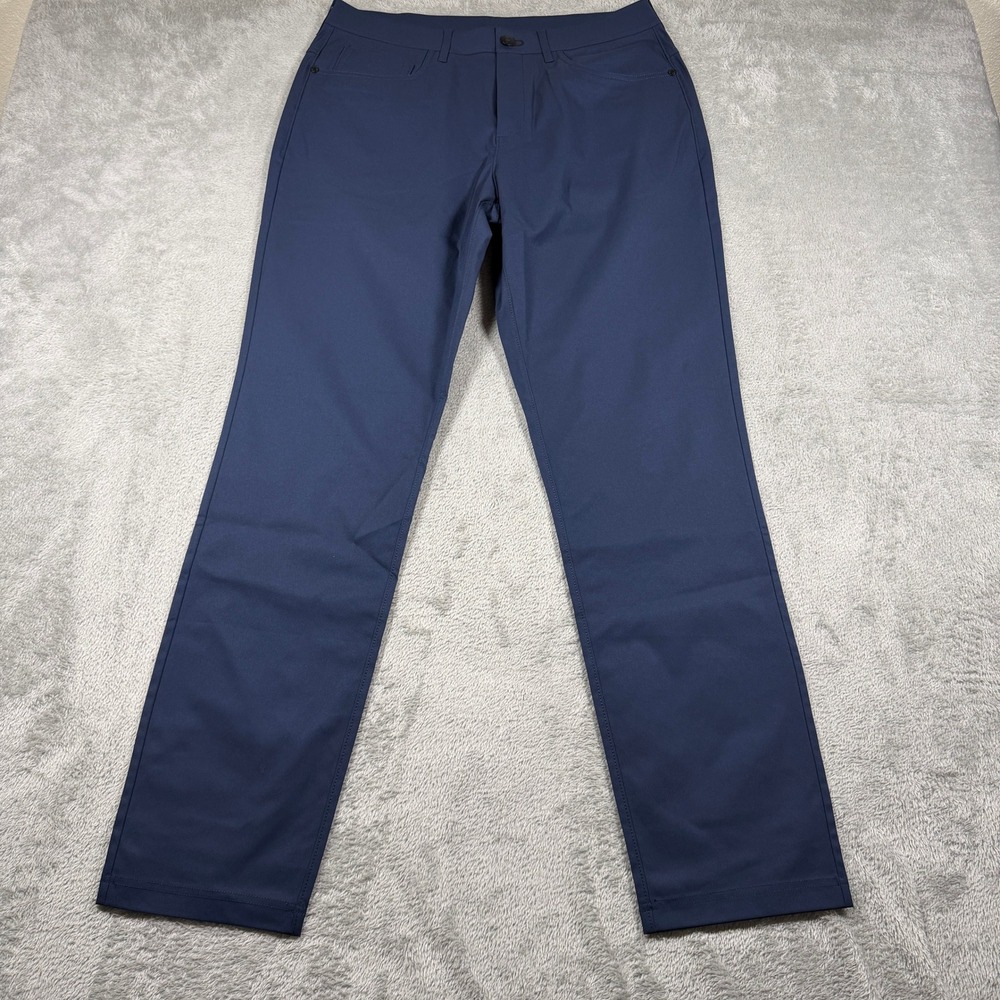 Public Rec Gamechanger Pants Mens 34x31 Blue Chino Straight Slim Fit Stretch